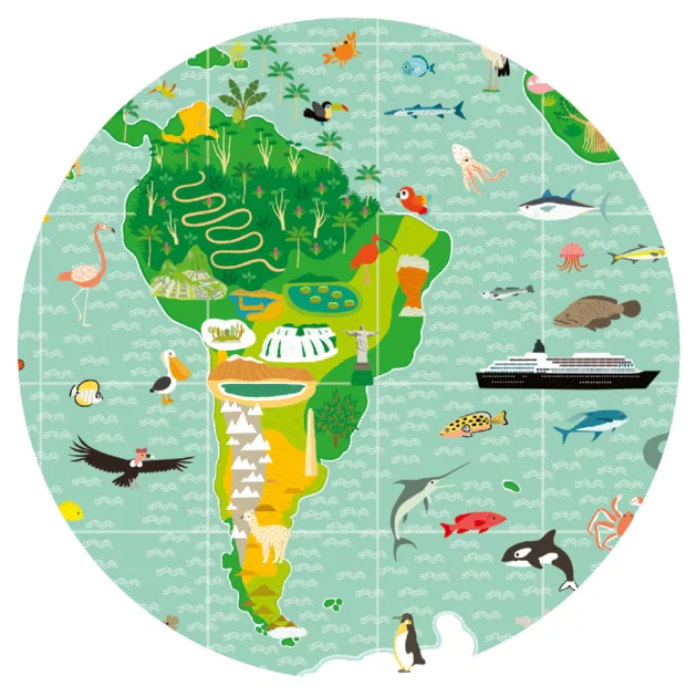 Djeco Megfigyeltető puzzle Lenyűgöző világ - Around the world