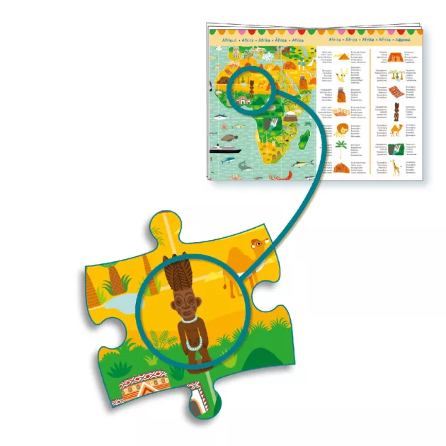 Djeco Megfigyeltető puzzle Lenyűgöző világ - Around the world