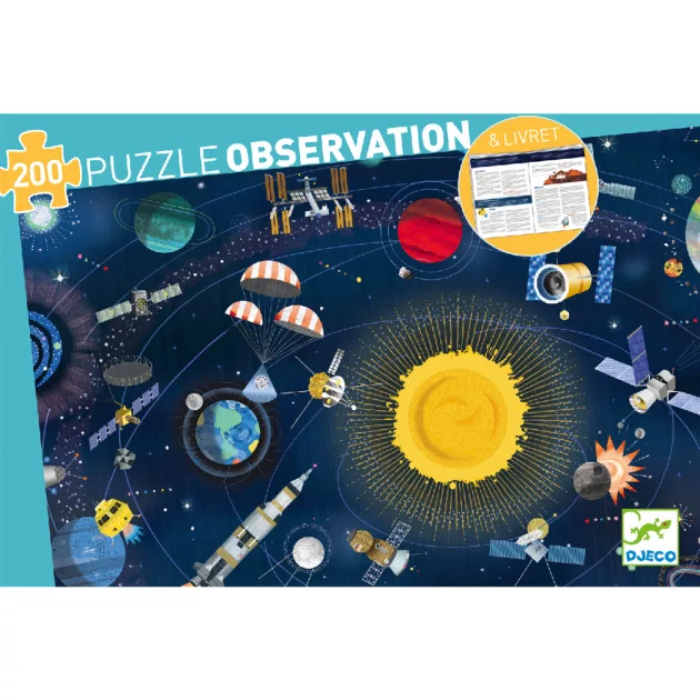 Djeco Megfigyeltető puzzle - A világűr, 200 db