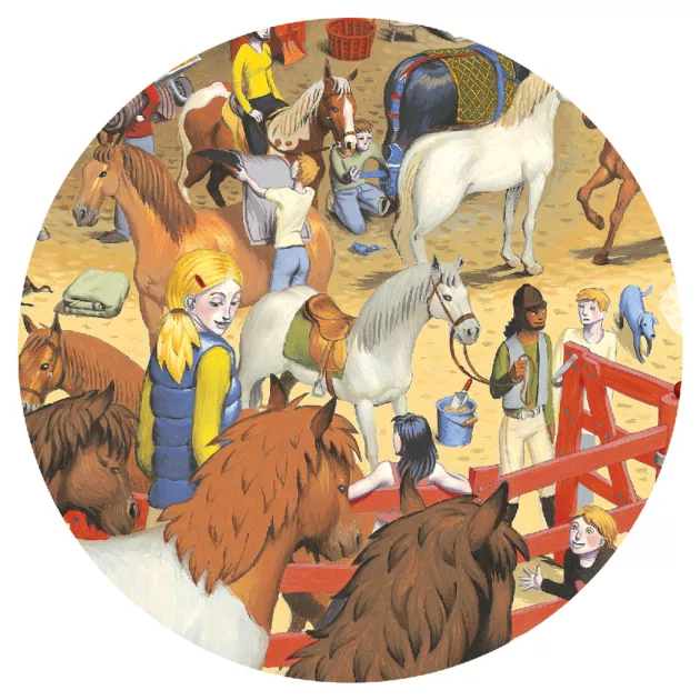 Djeco Megfigyeltető puzzle Lovaglás 200 db-os - Horse riding