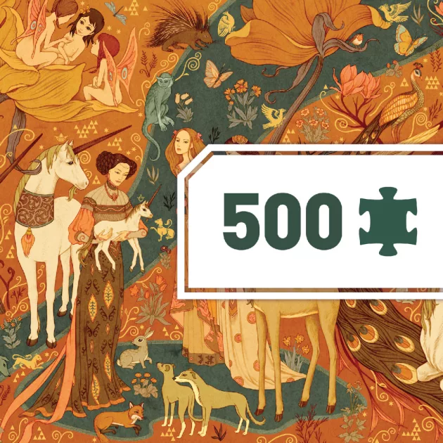 Djeco Művész puzzle, Egyszarvú és a hölgy, 500 db