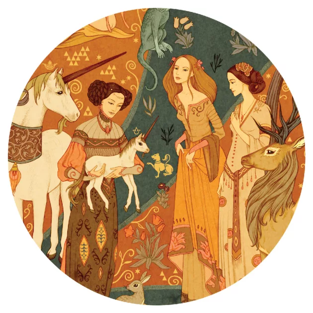 Djeco Művész puzzle, Egyszarvú és a hölgy, 500 db