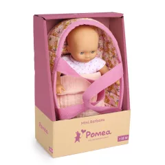 Djeco Játékbaba Mini 20 cm - Barbara mózeskosárral