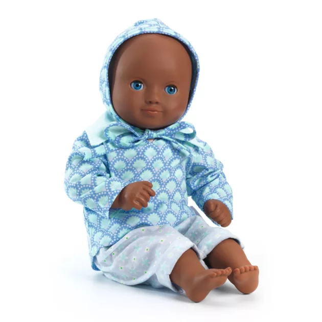 Djeco Pomea Játékbaba Wasabi sötétkék szemű 32 cm - Wasabi dark blue eyes