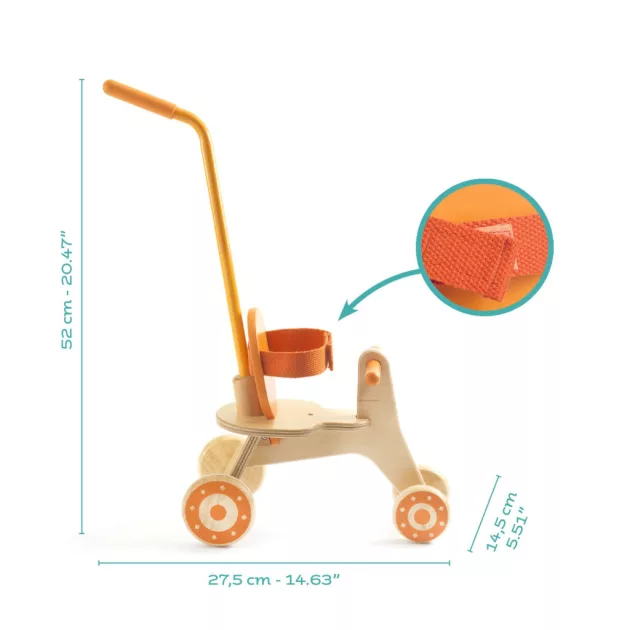 Djeco Játékbaba kiegészítő Baba tricikli - Tricycle