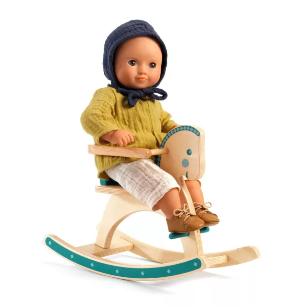 Djeco Pomea Játékbaba kiegészítő, bababútor Baba hintalova - Rocking horse