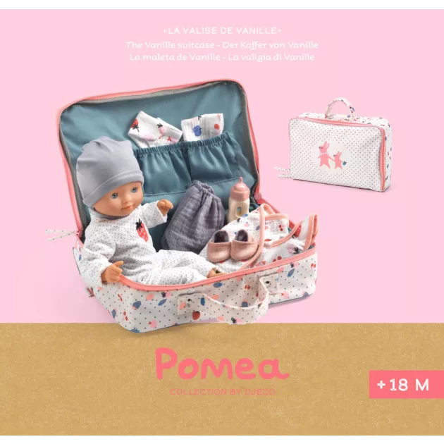 Djeco Játékbaba kiegészítőkkel Vani bőröndje - Vanille's suitcase