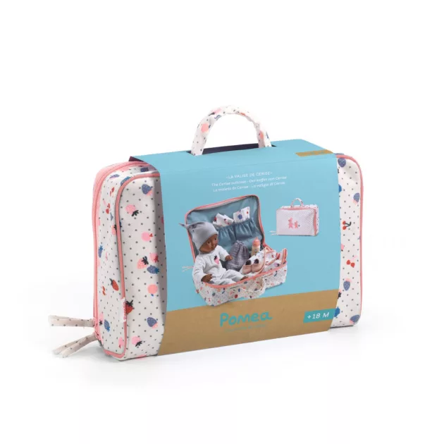 Djeco Pomea Játékbaba kiegészítőkkel Cseri bőröndje - Cerise's suitcase