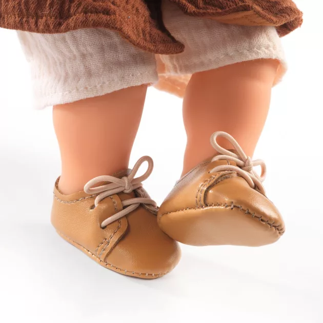 Djeco Pomea Játékbaba cipő Barna cipőcske - Brown shoes