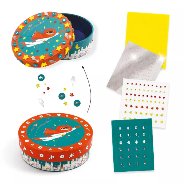 Djeco: Design by Super treasure - Szuperhősös doboz