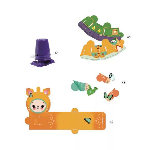 Djeco: Design by Cute forest creatures - Aranyos erdei állatok