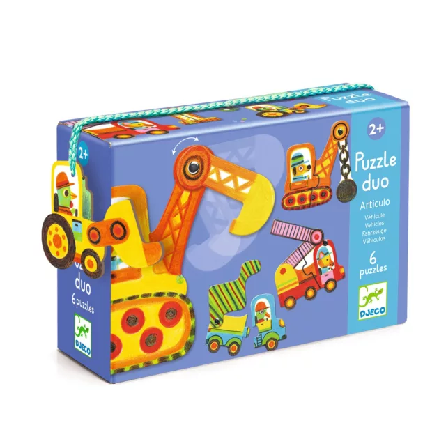 Djeco Párositó puzzle Munkagépek - Articulo vehicles