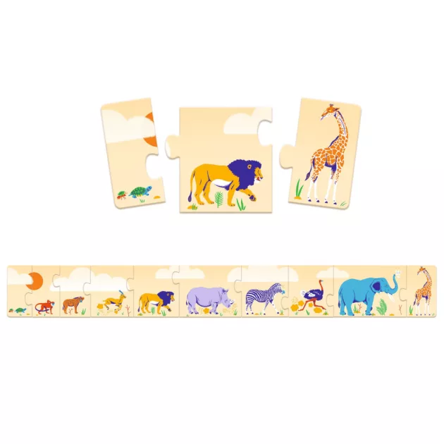 Djeco Sorozatkirakó puzzle, Kicsi és nagy, 10 db