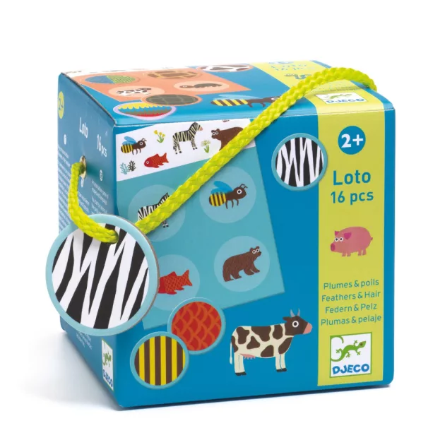 Djeco Társasjáték Tollas és szőrös - Loto Feathers and Fur