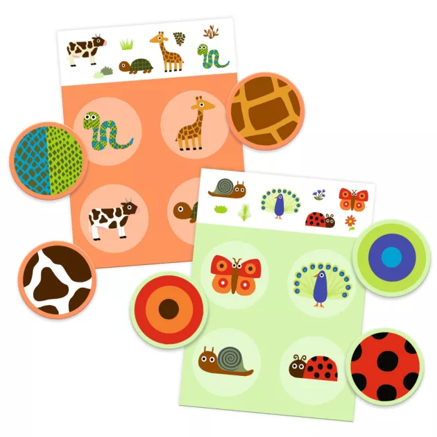 Djeco Társasjáték Tollas és szőrös - Loto Feathers and Fur