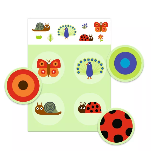 Djeco Társasjáték Tollas és szőrös - Loto Feathers and Fur