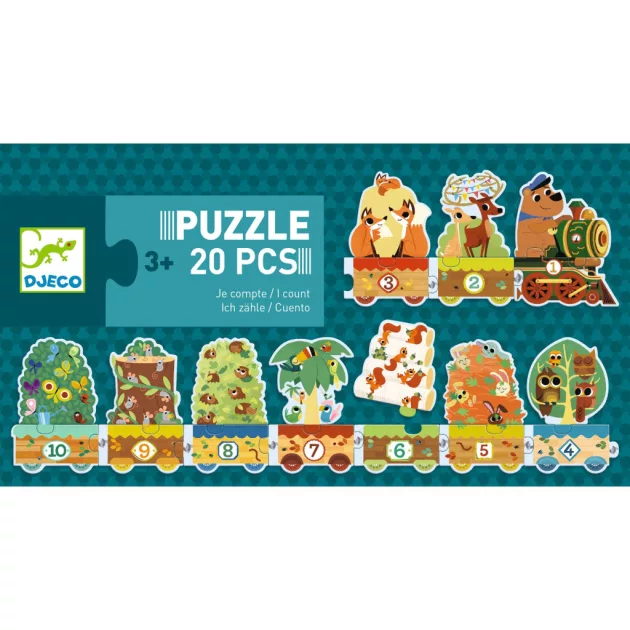 Djeco Sorozatkirakó puzzle, 10-ig számolok, 20 db