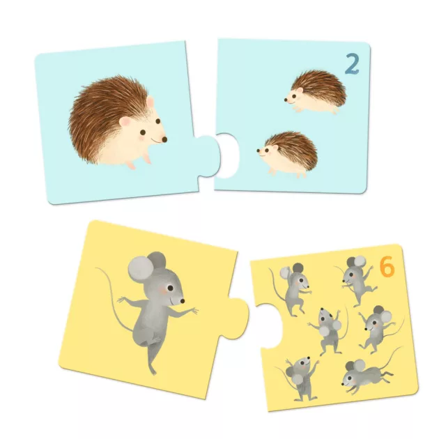 Djeco Párosító puzzle Kié a kölyök 24 db-os - Baby animals