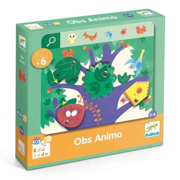 Djeco Fejlesztőjáték megfigyelés Keress és pörgess Állatok - Eduludo Obs Animo