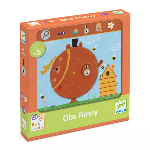 Djeco Fejlesztőjáték megfigyelés Keress és pörgess Tréfás - Eduludo Obs Funny