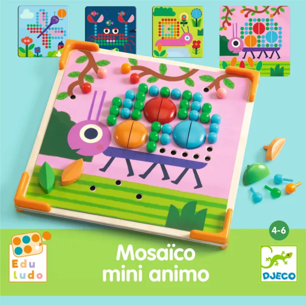 Djeco Pötyi mozaik Kisállatok - Mosaico Mini Animo