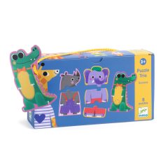 Djeco Trió puzzle Dzsungel hangjai 24 db-os - Jungle melody