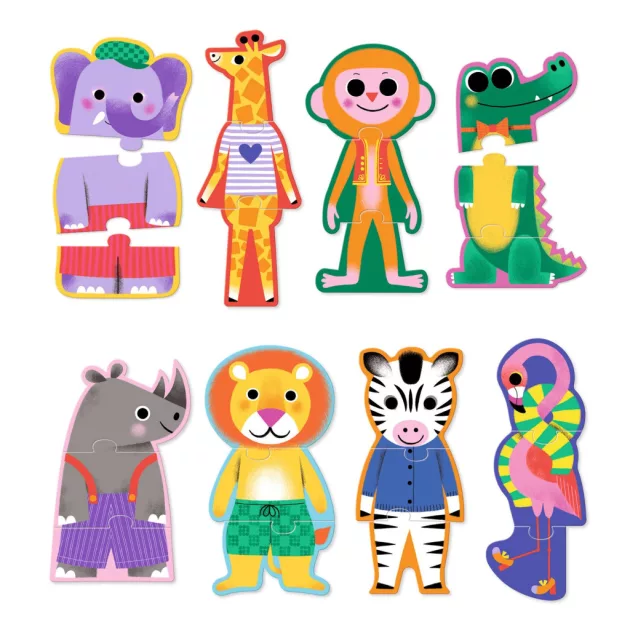 Djeco Trió puzzle Dzsungel hangjai 24 db-os - Jungle melody