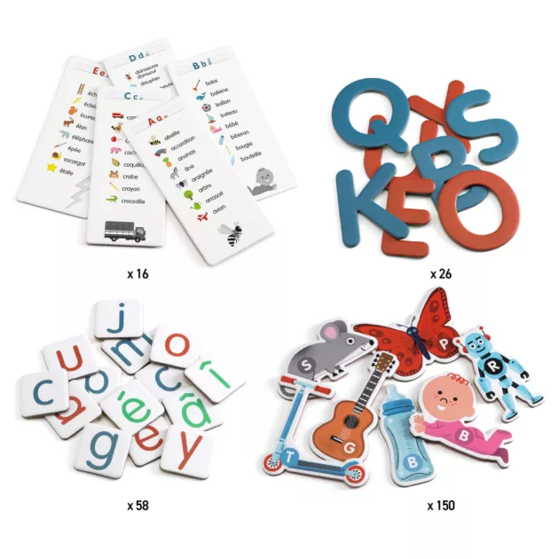 Djeco Fejlesztőjáték Csak Francia nyelvre - Grand coffret Lettres