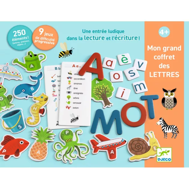 Djeco Fejlesztőjáték Csak Francia nyelvre - Grand coffret Lettres