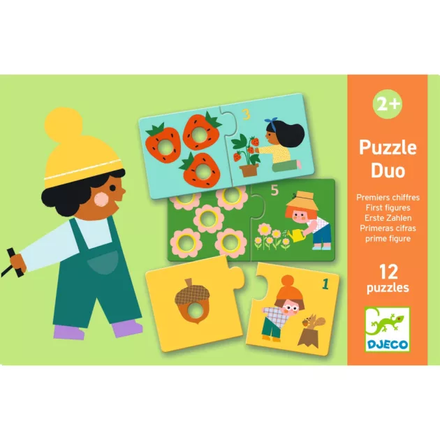 Djeco Párosító puzzle Számpárosító 24 db-os - First figures