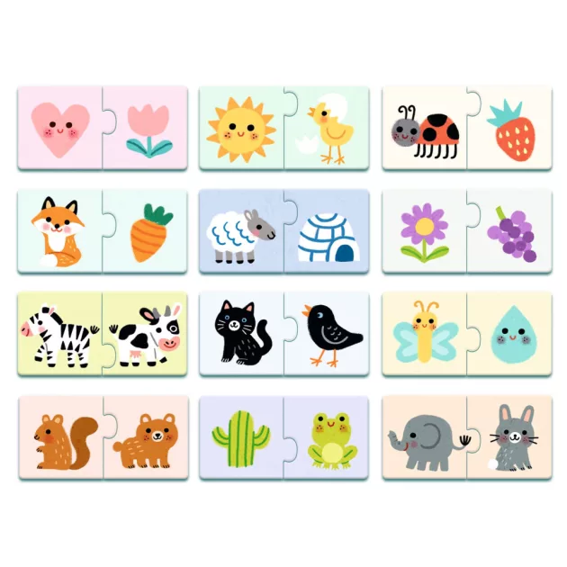 Djeco Párosító puzzle Színpárosító 24 db-os - Colours