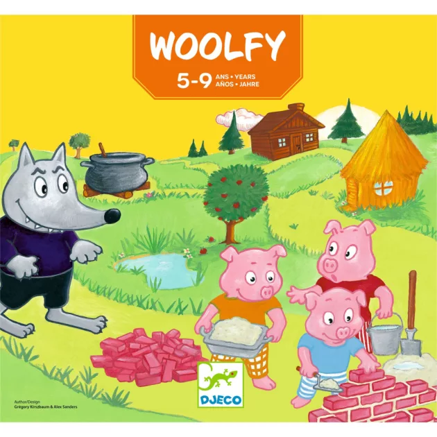 Djeco Társasjáték A három kismalac - Woolfy