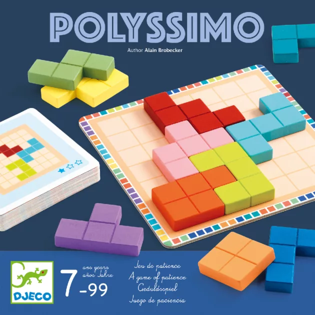 Djeco Logikai játék Tetris négyzetkirakó - Polyssimo