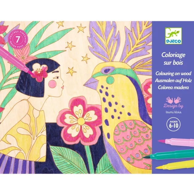 Djeco: Design by Művészeti műhely - Színező lánykák - Sweet girls