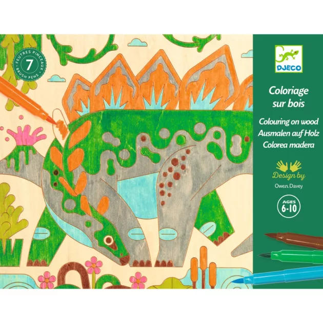 Djeco Design by Művészeti műhely Színező Dinóvilág - Dino world