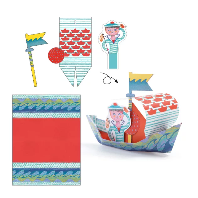 Djeco Origami Papírcsónak - Floating boats