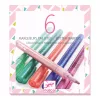 Djeco Csillám filctoll 6 színben - 6 glitter markers sweet