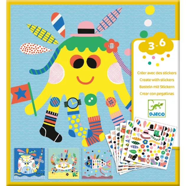 Djeco Matricázó képkészítés Tengeri lények - Sea creatures
