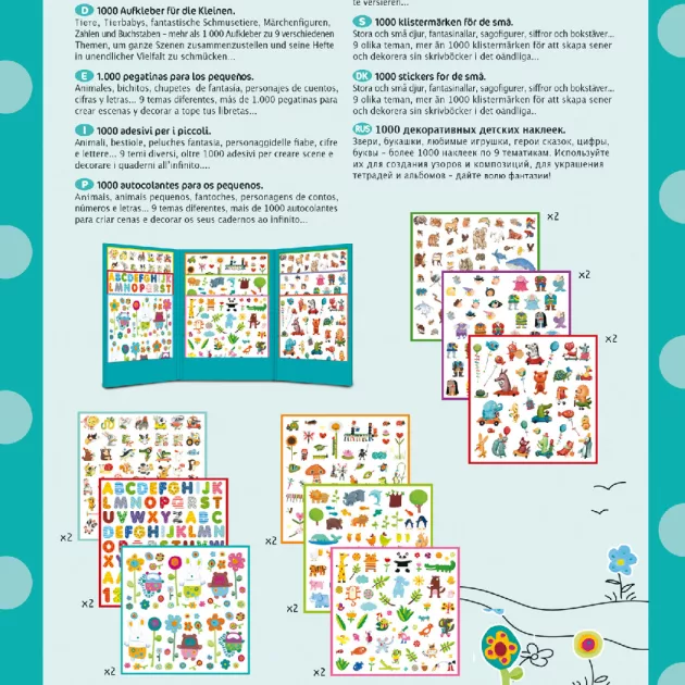 Djeco Matricák, 1000 matrica - 1000 stickers for little ones