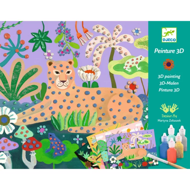 Djeco Design by Művészeti műhely Festés kiemelkedően Trópusi erdő - Tropical forest