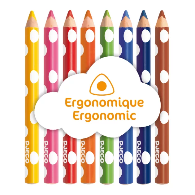 Djeco 8 darabos színes ceruza kicsiknek