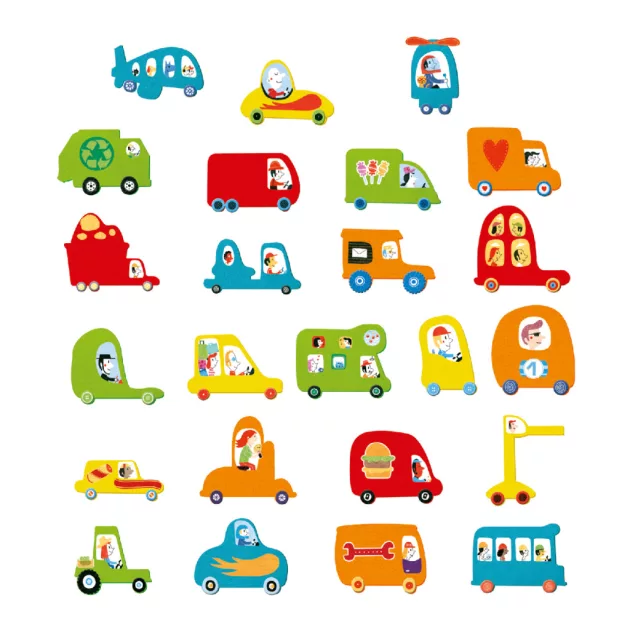 Djeco: Design by I love cars - Kreatív autó készítő