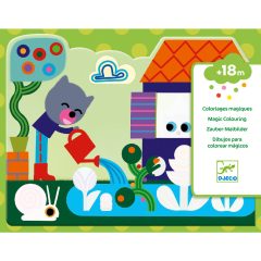   Djeco Design by Vízzel színező készlet Bújócska a kertben - Hidden in the garden