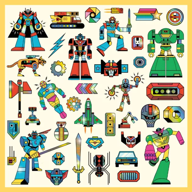 Djeco Matricák Robotok - Robots