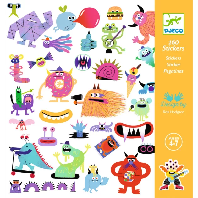 Djeco Matricák - Bájos szörnyikék 