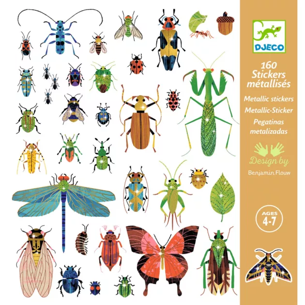 Djeco Design by Matricák Rovarok és bogarak - Microcosmos