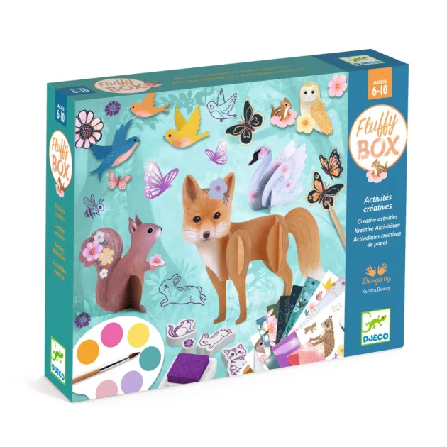 Djeco Kreatív műhely 6 technika 1 dobozban Bájos bolyhos - Fluffy box