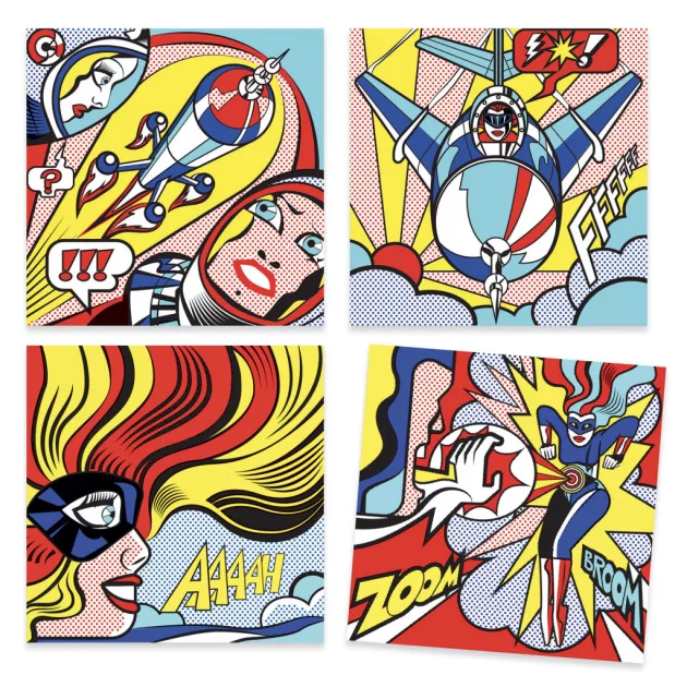 Djeco Művészeti műhely, Szuperhősök, Inspired by Roy Lichtenstein