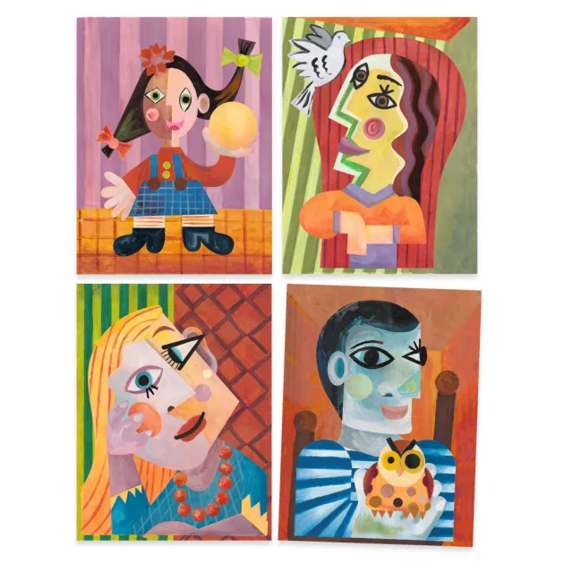 Djeco Művészeti műhely Kubus fejek - Inspired by Pablo Picasso - Square Heads