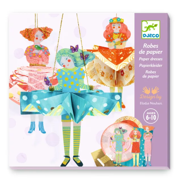 Djeco Design by Papír hajtogatás Papír ruhák - Paper dresses